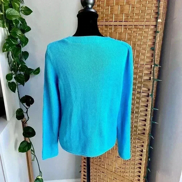 Lilly Pulitzer Blue Knit Sweater 100% Cotton in Blue - Picture 5 of 9